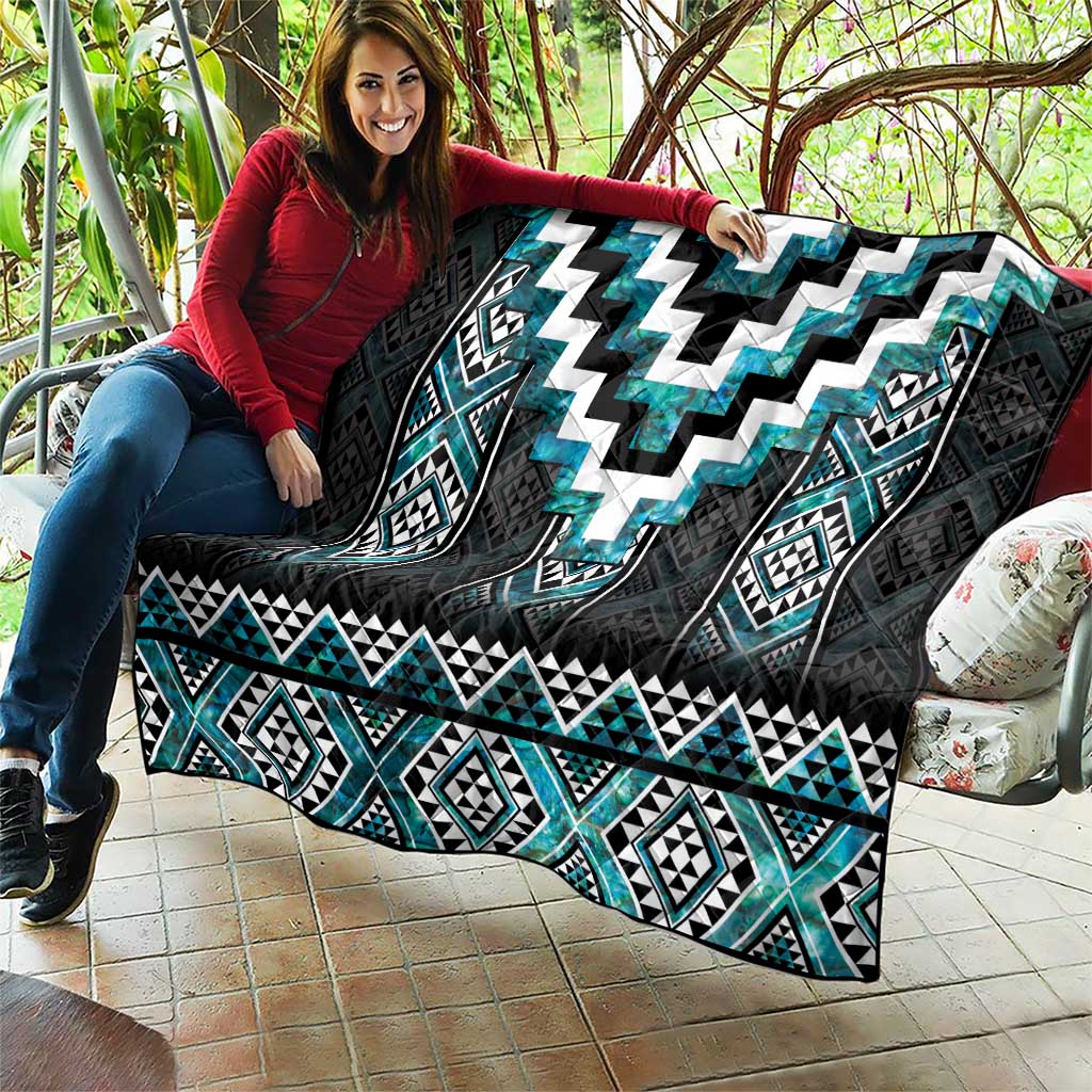 Paua Shell Taniko Pattern Aotearoa Quilt Niho Taniwha Mix Poutama