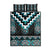 Paua Shell Taniko Pattern Aotearoa Quilt Bed Set Niho Taniwha Mix Poutama