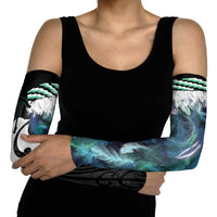 Aotearoa Korowai Motif Arm Sleeves Hei Matau Poutama Maori Pattern - Polynesian Pride