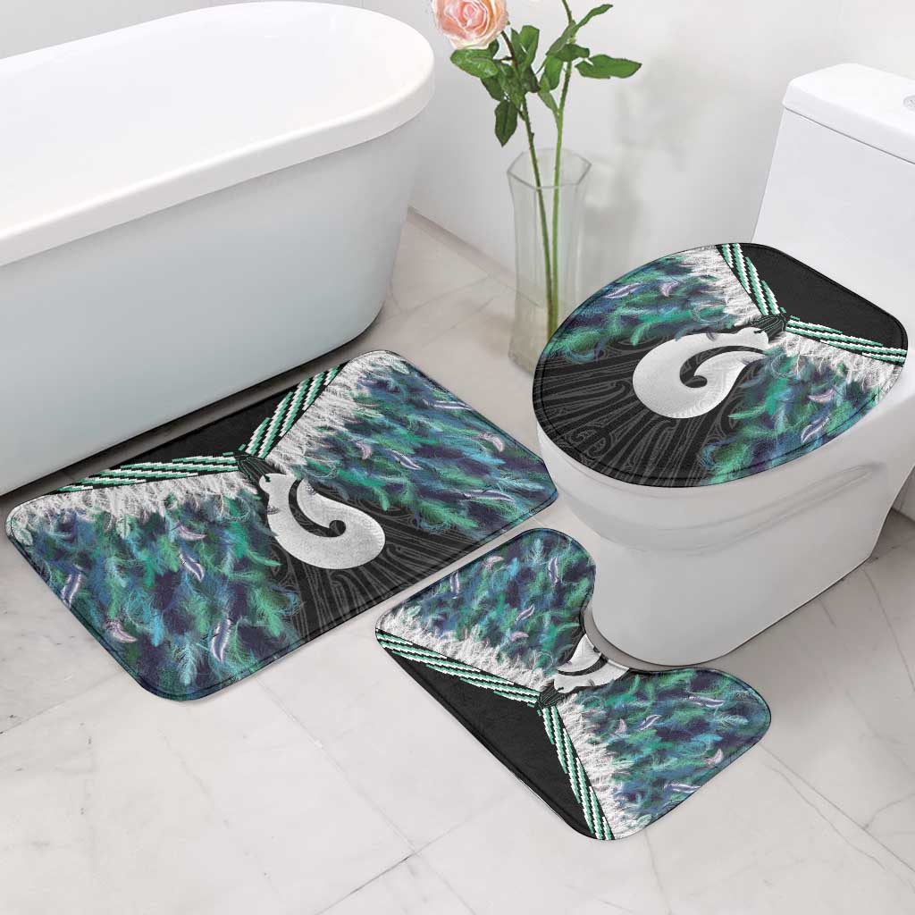 Aotearoa Korowai Motif Bathroom Set Hei Matau Poutama Maori Pattern LT14 - Polynesian Pride