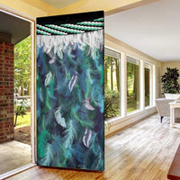 Aotearoa Korowai Motif Door Cover Hei Matau Poutama Maori Pattern - Polynesian Pride