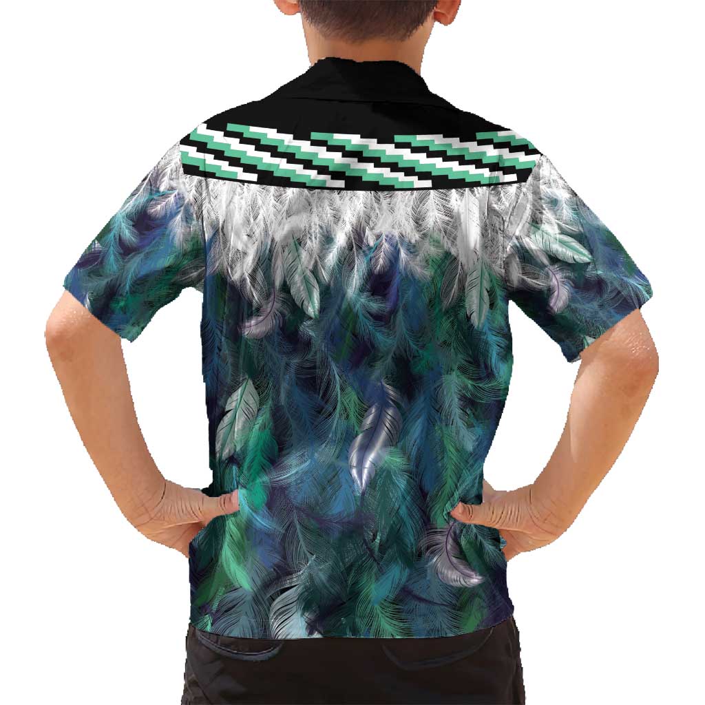 Aotearoa Korowai Motif Family Matching Tank Maxi Dress and Hawaiian Shirt Hei Matau Poutama Maori Pattern LT14 - Polynesian Pride