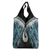 Aotearoa Korowai Motif Grocery Bag Hei Matau Poutama Maori Pattern LT14 - Polynesian Pride