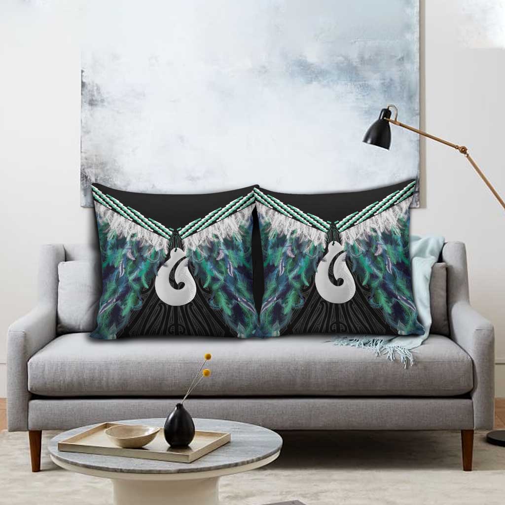 Aotearoa Korowai Motif Pillow Cover Hei Matau Poutama Maori Pattern - Polynesian Pride