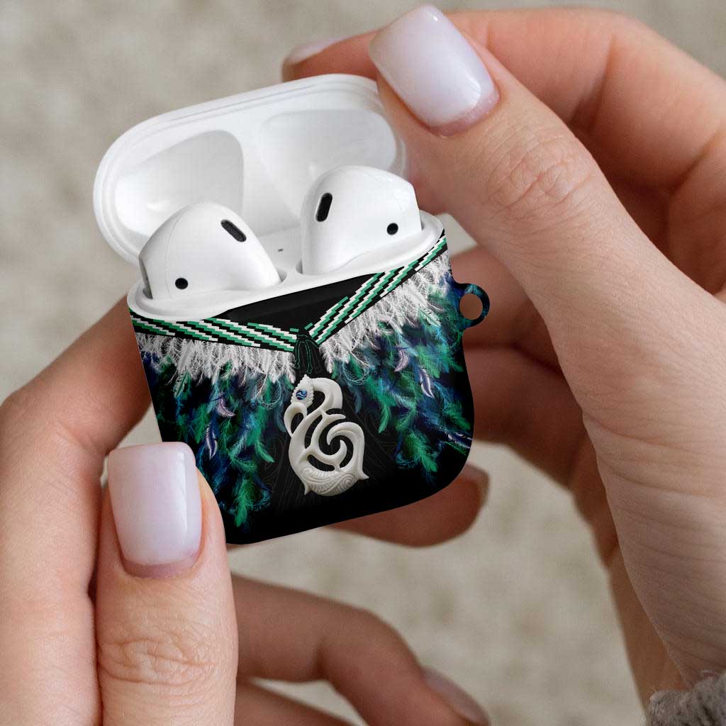 Aotearoa Korowai Motif AirPods Case Hei Manaia Poutama Maori Pattern - Polynesian Pride