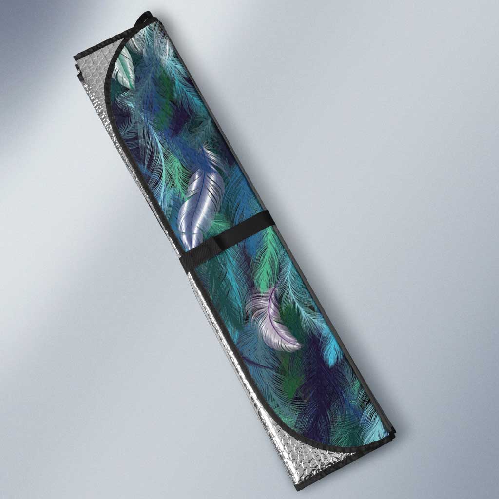 Aotearoa Korowai Motif Auto Sun Shade Hei Manaia Poutama Maori Pattern - Polynesian Pride