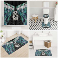 Aotearoa Korowai Motif Bathroom Set Hei Manaia Poutama Maori Pattern - Polynesian Pride