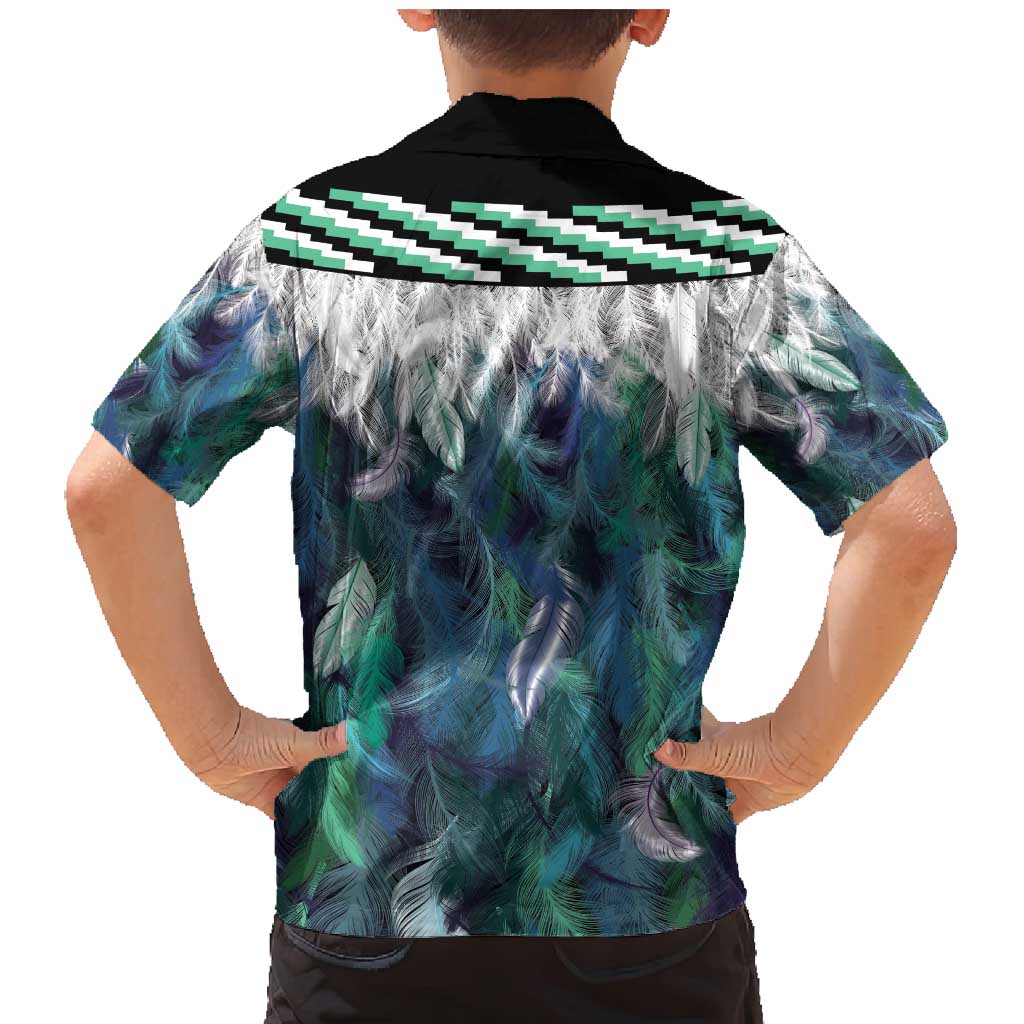 Aotearoa Korowai Motif Family Matching Mermaid Dress and Hawaiian Shirt Hei Manaia Poutama Maori Pattern LT14 - Polynesian Pride