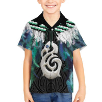 Aotearoa Korowai Motif Hawaiian Shirt Hei Manaia Poutama Maori Pattern
