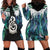 Aotearoa Korowai Motif Hoodie Dress Hei Manaia Poutama Maori Pattern