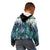Aotearoa Korowai Motif Kid Hoodie Hei Manaia Poutama Maori Pattern