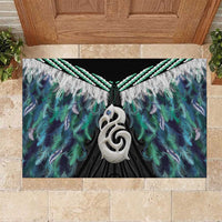 Aotearoa Korowai Motif Rubber Doormat Hei Manaia Poutama Maori Pattern
