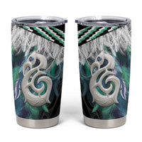 Aotearoa Korowai Motif Tumbler Cup Hei Manaia Poutama Maori Pattern LT14 Turquoise - Polynesian Pride