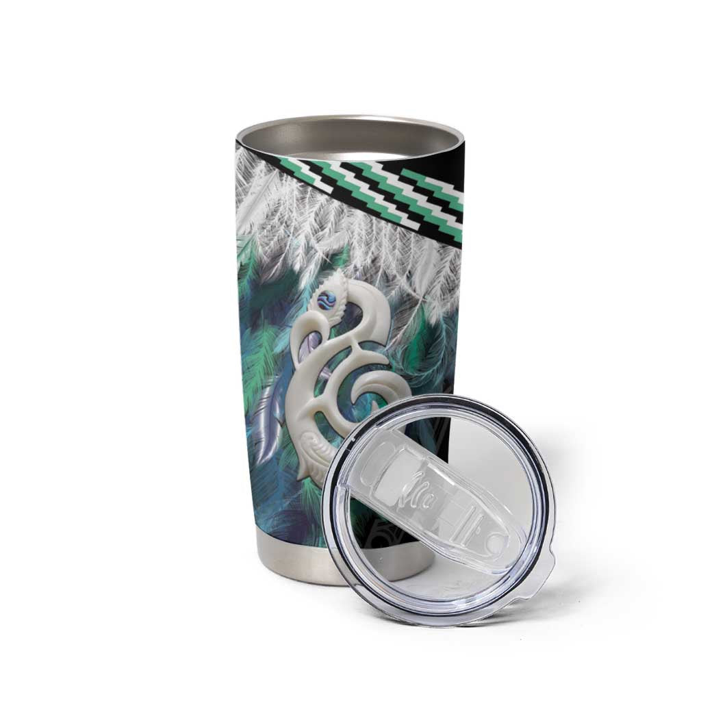 Aotearoa Korowai Motif Tumbler Cup Hei Manaia Poutama Maori Pattern LT14 - Polynesian Pride
