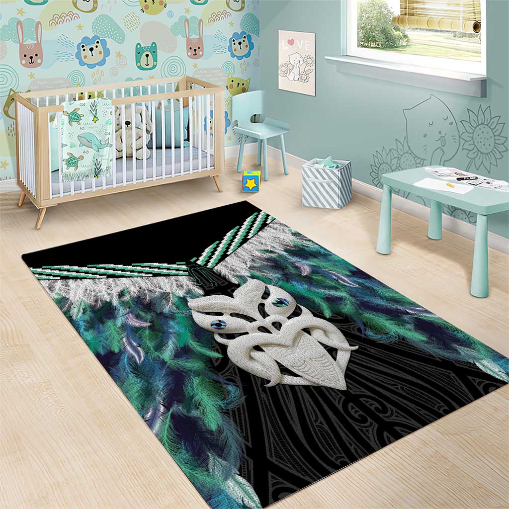 Aotearoa Korowai Motif Area Rug Maori Wheku Poutama LT14 - Polynesian Pride