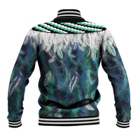 Aotearoa Korowai Motif Baseball Jacket Maori Wheku Poutama