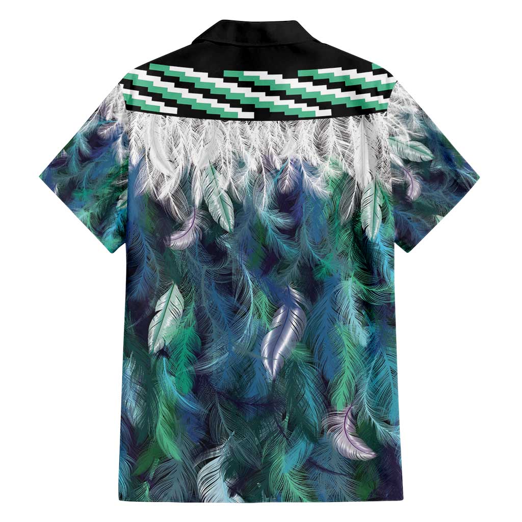 Aotearoa Korowai Motif Family Matching Off Shoulder Short Dress and Hawaiian Shirt Maori Wheku Poutama LT14 - Polynesian Pride