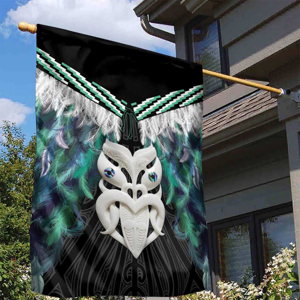 Aotearoa Korowai Motif Garden Flag Maori Wheku Poutama LT14 - Polynesian Pride