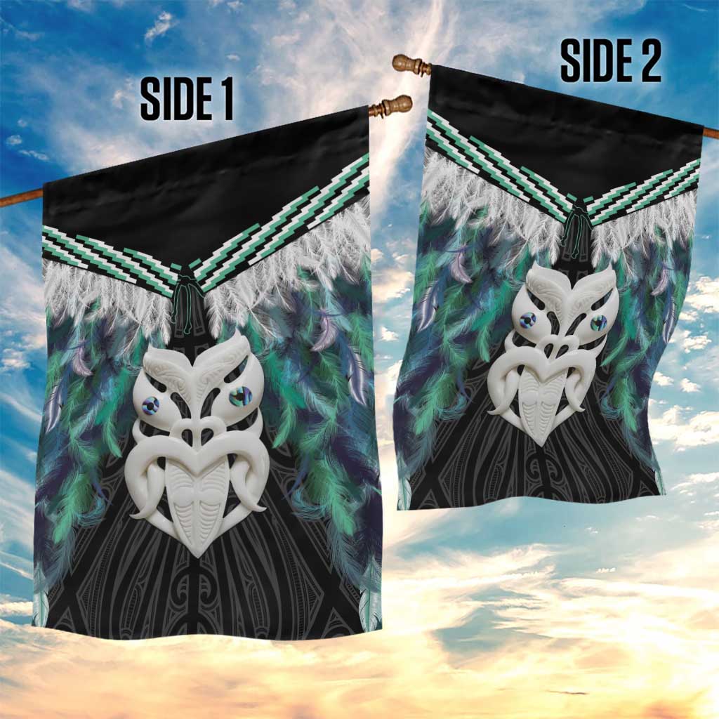 Aotearoa Korowai Motif Garden Flag Maori Wheku Poutama LT14 - Polynesian Pride
