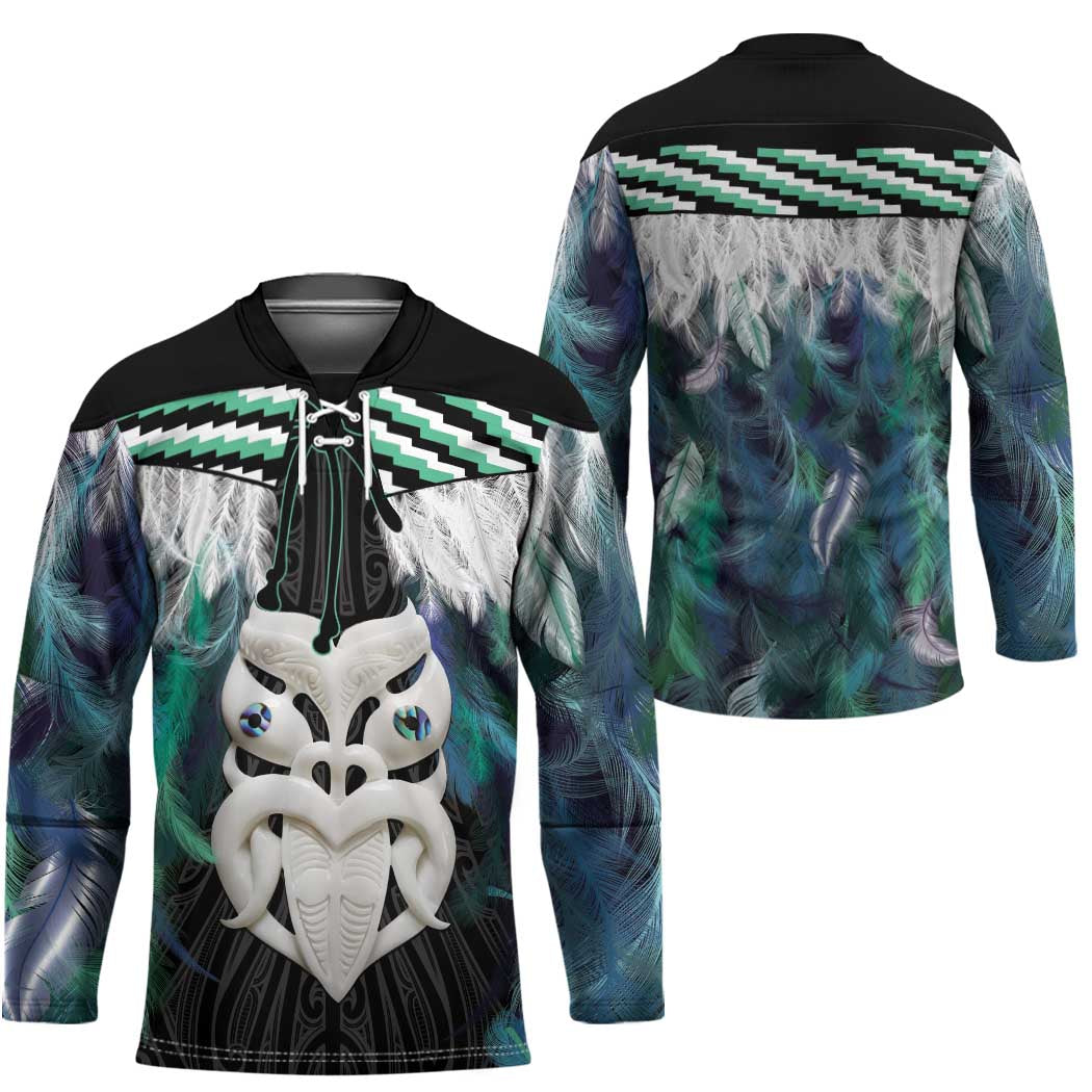 Aotearoa Korowai Motif Hockey Jersey Maori Wheku Poutama - Polynesian Pride