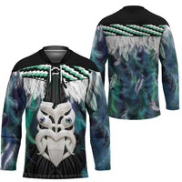 Aotearoa Korowai Motif Hockey Jersey Maori Wheku Poutama - Polynesian Pride