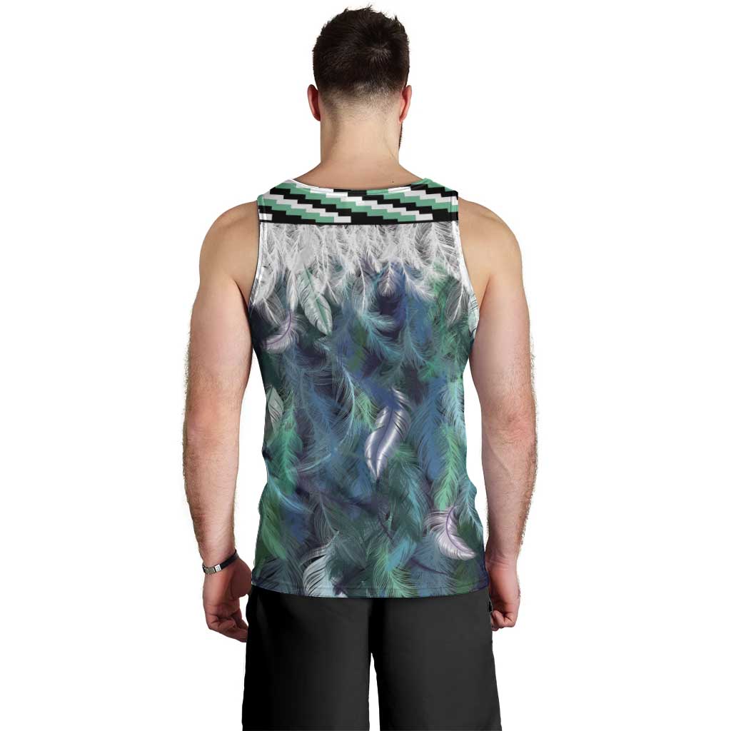 Aotearoa Korowai Motif Men Tank Top Maori Wheku Poutama LT14 - Polynesian Pride