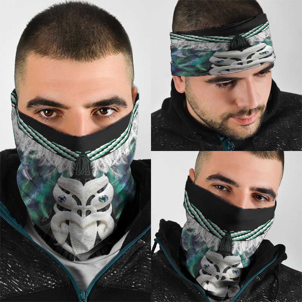 Aotearoa Korowai Motif Neck Gaiter Maori Wheku Poutama - Polynesian Pride