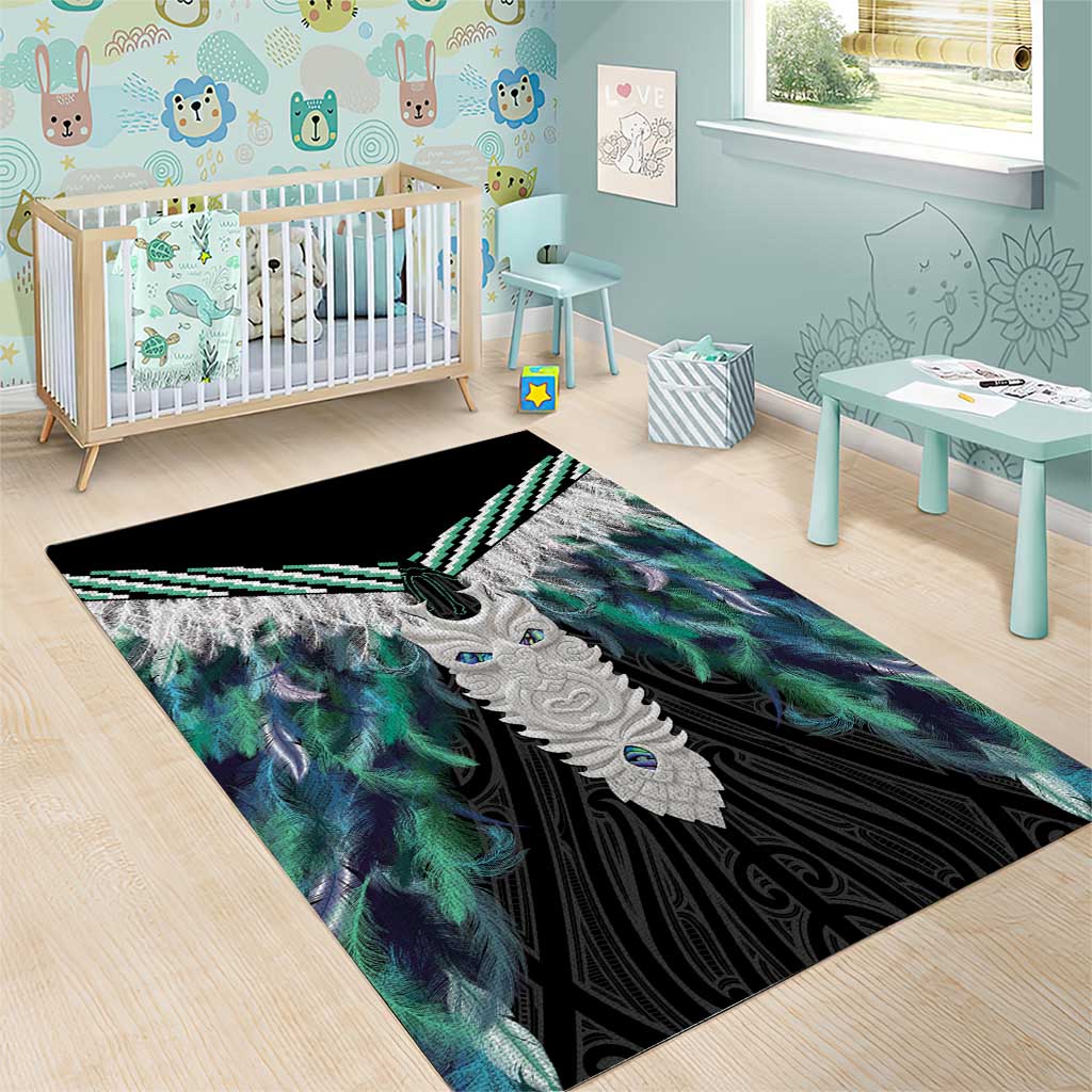 Aotearoa Korowai Motif Area Rug Maori Tane Poutama LT14 - Polynesian Pride
