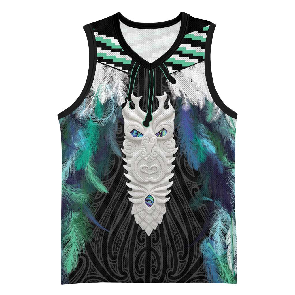 Aotearoa Korowai Motif Basketball Jersey Maori Tane Poutama - Polynesian Pride