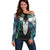 Aotearoa Korowai Motif Off Shoulder Sweater Maori Tane Poutama