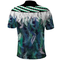 Aotearoa Korowai Motif Polo Shirt Maori Tane Poutama