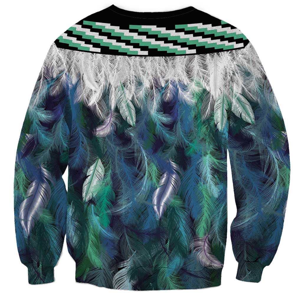 Aotearoa Korowai Motif Sweatshirt Maori Tane Poutama