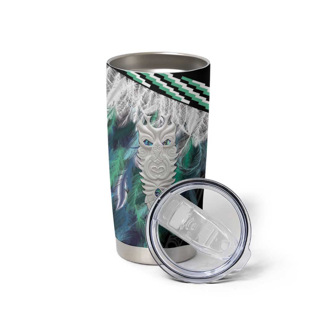 Aotearoa Korowai Motif Tumbler Cup Maori Tane Poutama LT14 - Polynesian Pride