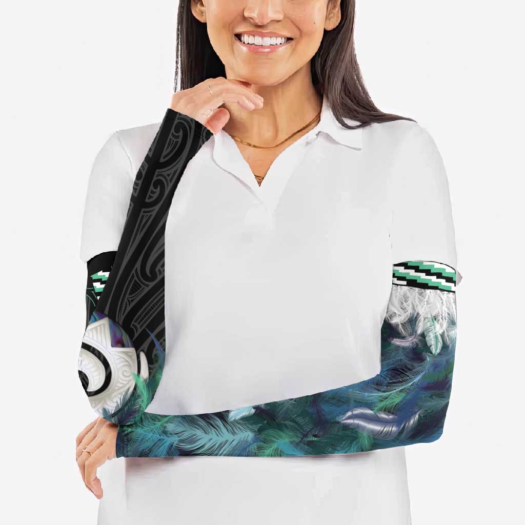 Aotearoa Korowai Motif Arm Sleeves Maori Koru Poutama LT14 - Polynesian Pride