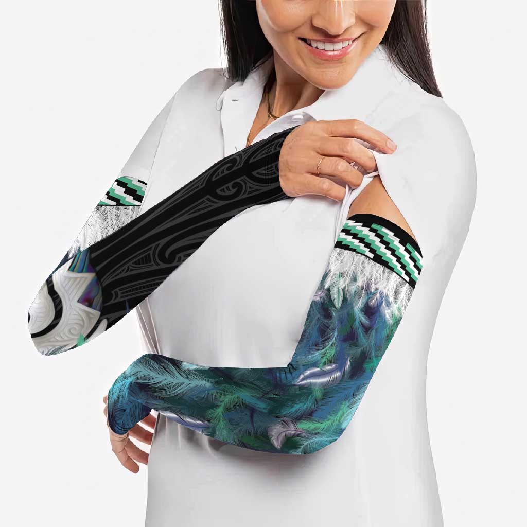 Aotearoa Korowai Motif Arm Sleeves Maori Koru Poutama LT14 - Polynesian Pride