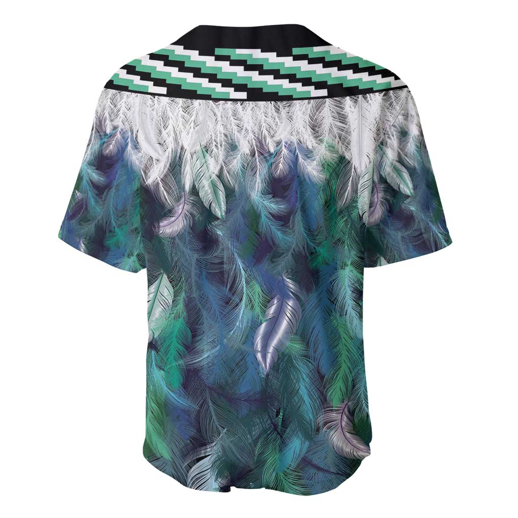 Aotearoa Korowai Motif Baseball Jersey Maori Koru Poutama