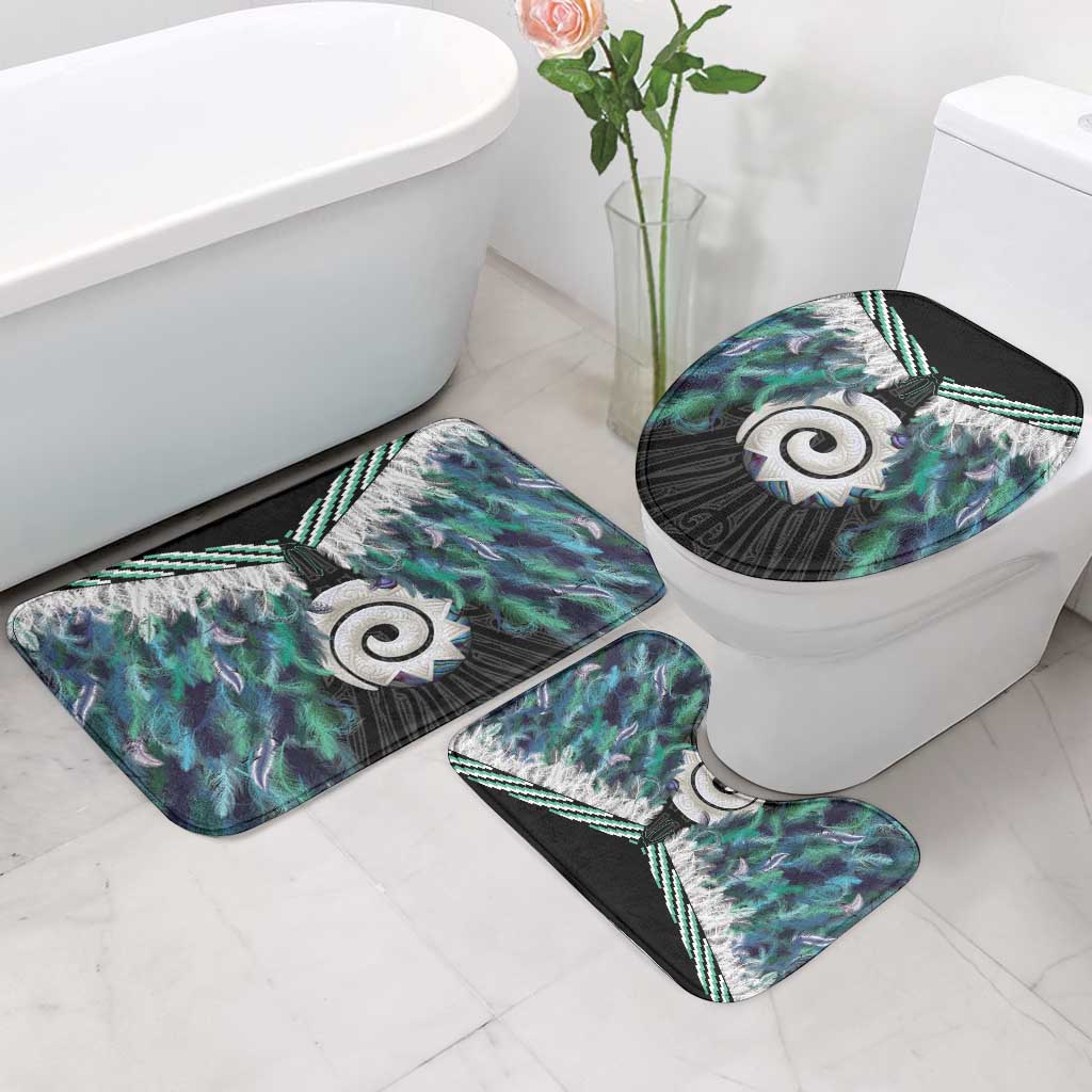 Aotearoa Korowai Motif Bathroom Set Maori Koru Poutama LT14 - Polynesian Pride