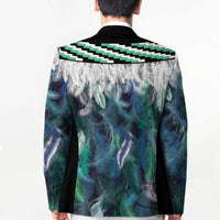 Aotearoa Korowai Motif Blazer Maori Koru Poutama - Polynesian Pride
