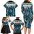 Aotearoa Korowai Motif Family Matching Long Sleeve Bodycon Dress and Hawaiian Shirt Maori Koru Poutama