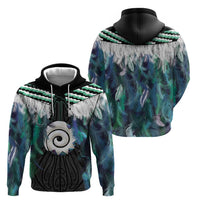 Aotearoa Korowai Motif Hoodie Maori Koru Poutama LT14 - Polynesian Pride