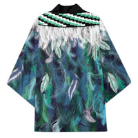 Aotearoa Korowai Motif Kimono Maori Koru Poutama - Polynesian Pride