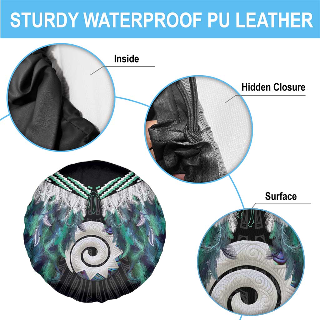 Aotearoa Korowai Motif Spare Tire Cover Maori Koru Poutama LT14 - Polynesian Pride