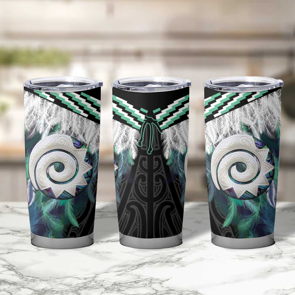 Aotearoa Korowai Motif Tumbler Cup Maori Koru Poutama LT14 - Polynesian Pride