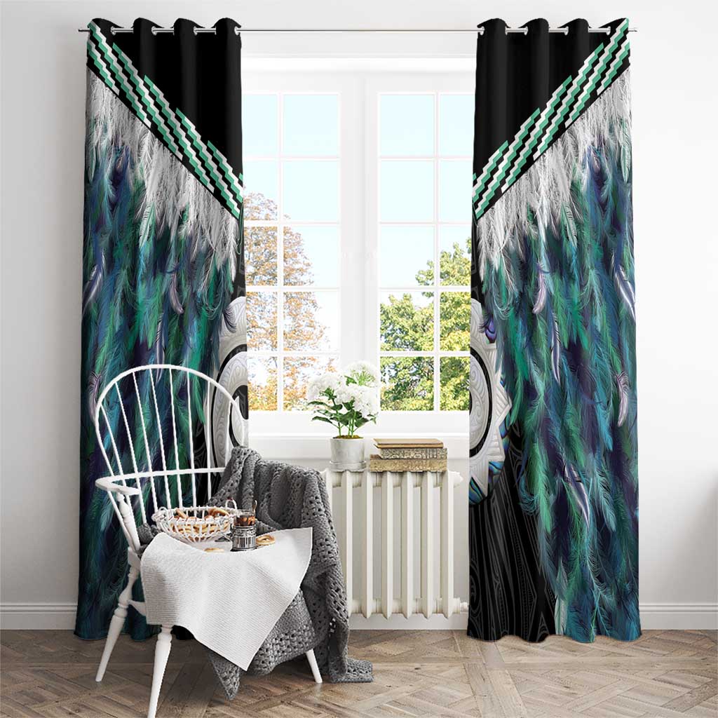 Aotearoa Korowai Motif Window Curtain Maori Koru Poutama