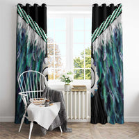 Aotearoa Korowai Motif Window Curtain Maori Koru Poutama