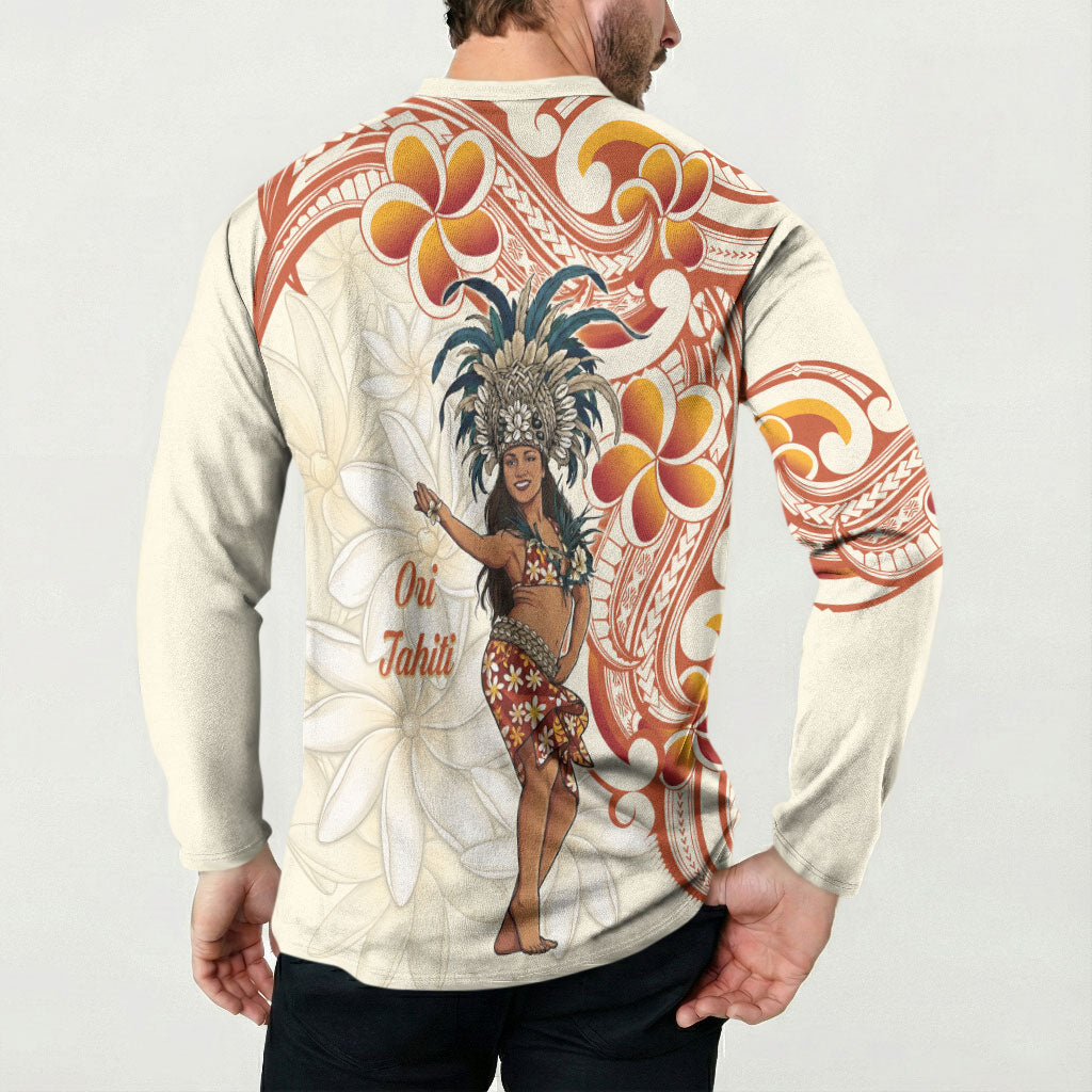Heiva i Tahiti Button Sweatshirt Ori Tahitian Dance Tiare Maori