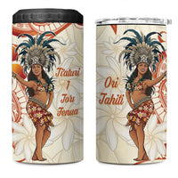 Heiva i Tahiti 4 in 1 Can Cooler Tumbler Ori Tahitian Dance Tiare Maori