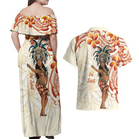 Heiva i Tahiti Couples Matching Off Shoulder Maxi Dress and Hawaiian Shirt Ori Tahitian Dance Tiare Maori LT14 - Polynesian Pride