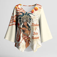Heiva i Tahiti Kimono Sleeve Blouse Ori Tahitian Dance Tiare Maori