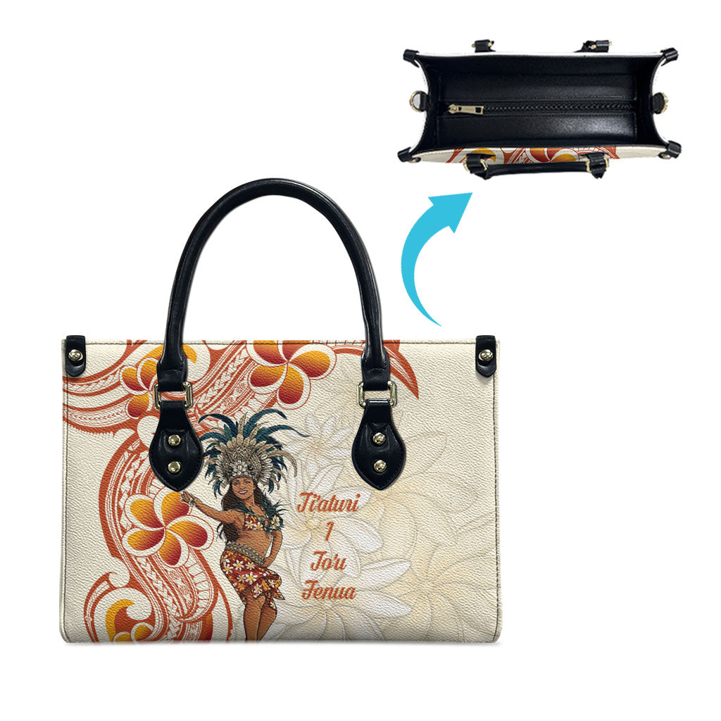 Heiva i Tahiti Leather Bag Ori Tahitian Dance Tiare Maori